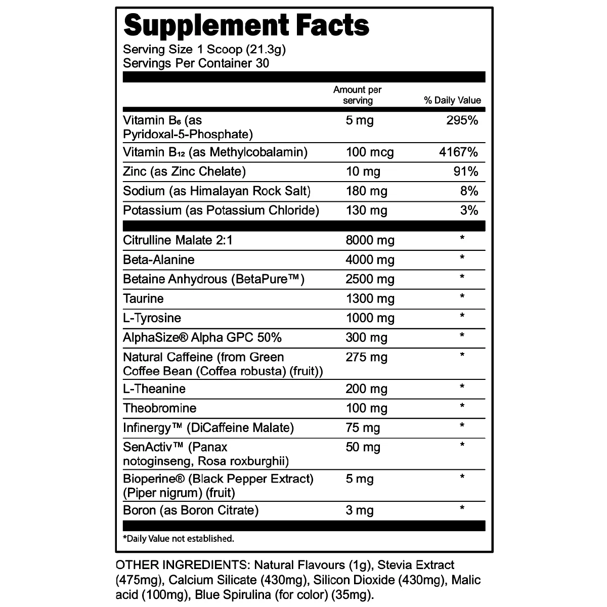 Transparent Labs Black Bulk Pre-Workout