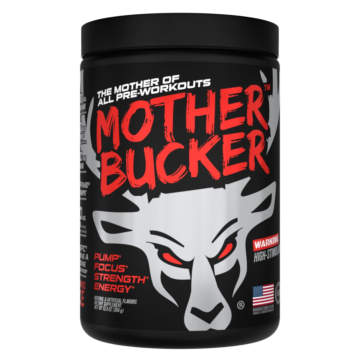 Mother Bucker Pre-Workout – Gym Junkie flavor tub