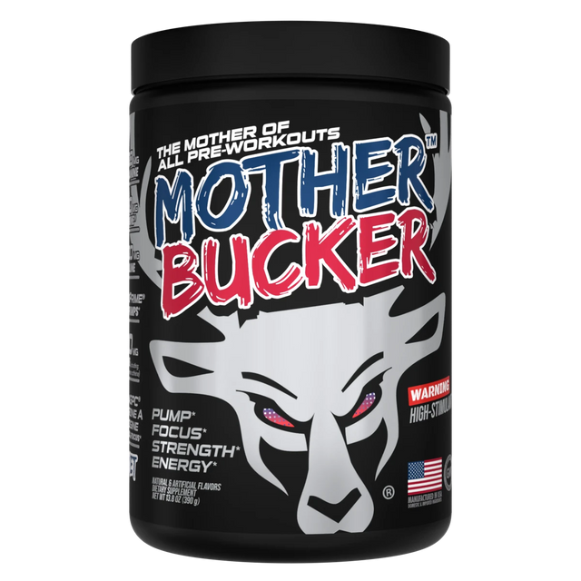 Mother Bucker Pre-Workout – Rocket Pop supplement label