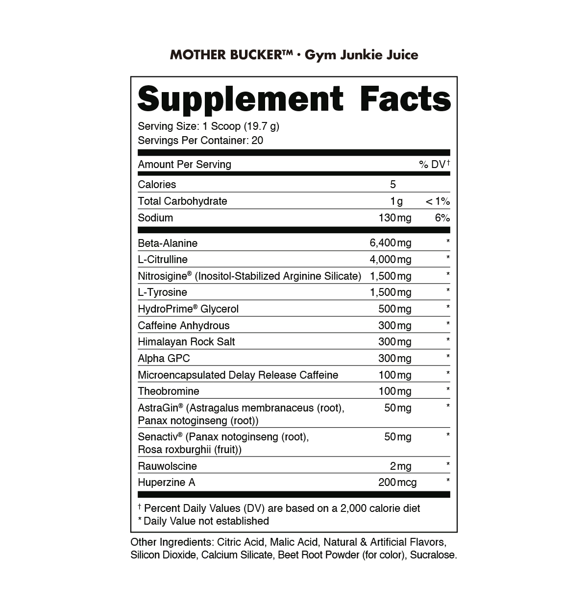 Mother Bucker Pre Workout